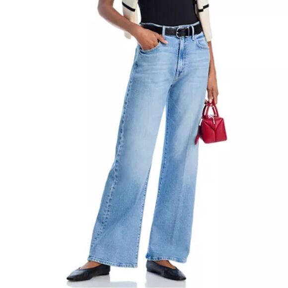 NWT MOTHER Women's The Lasso Sneak Wide Leg Jeans Size 29 - Picture 2 of 14